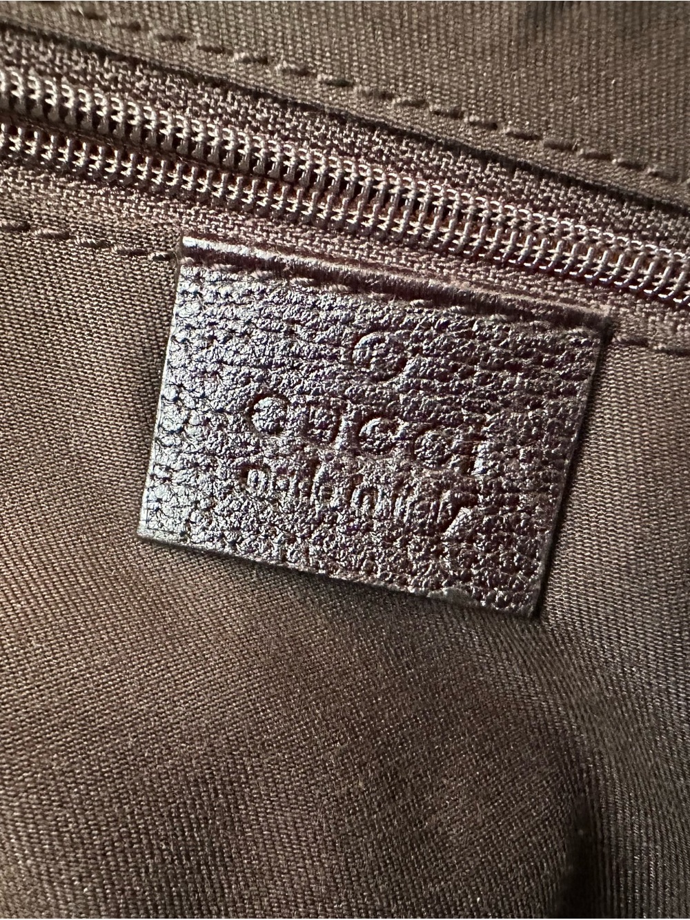 Gucci Princy Beige Monogram Canvas Shoulder Bag with Brown Trim and Web Stripe - Picture 6 of 16
